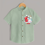 Custom Baby Shirt for 9 Month Milestone | Soft Cotton Shirt | Personalized Name Print - MINT GREEN - 0 - 6 Months Old (Chest 23")