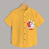 Celebrate The Ninth Month Birthday Customised Shirt - YELLOW - 0 - 6 Months Old (Chest 21")