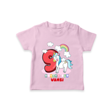 Celebrate The Ninth Month Birthday Customised T-Shirt - PINK - 0 - 5 Months Old (Chest 17")