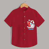 Celebrate The Ninth Month Birthday Customised Shirt - RED - 0 - 6 Months Old (Chest 21")