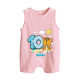 Make Your BabyÕs 10th Month Extra Special With Our Customized Baby Romper Suit - BABY PINK - 0 - 5 Months Old (Chest 18")