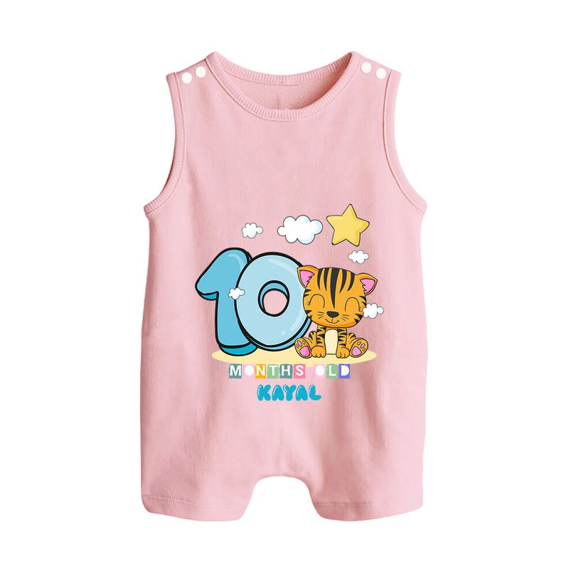 Make Your BabyÕs 10th Month Extra Special With Our Customized Baby Romper Suit - BABY PINK - 0 - 5 Months Old (Chest 18")