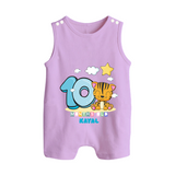 Make Your BabyÕs 10th Month Extra Special With Our Customized Baby Romper Suit - LILAC - 0 - 5 Months Old (Chest 18")