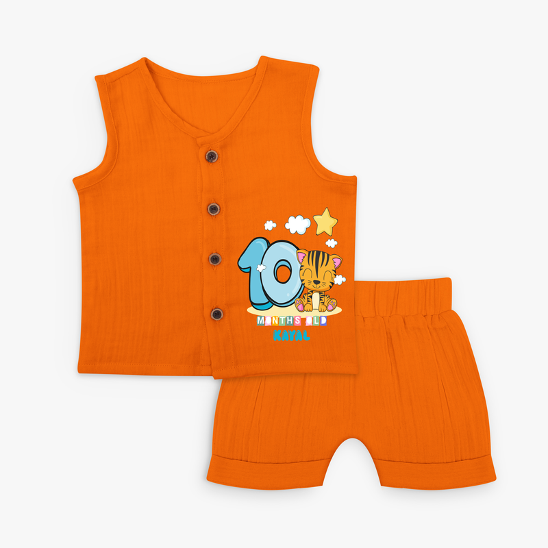 Celebrate The Tenth Month Birthday Customised Jabla set - HALLOWEEN - 0 - 3 Months Old (Chest 9.8")