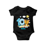 Make Your BabyÕs 10th Month Extra Special With Our Customized Baby Romper - BLACK - 0 - 3 Months Old (Chest 16")