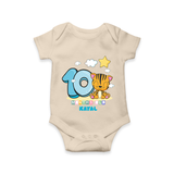 Make Your BabyÕs 10th Month Extra Special With Our Customized Baby Romper - IVORY - 0 - 3 Months Old (Chest 16")