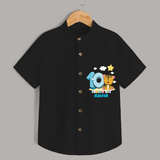 Celebrate The Tenth Month Birthday Customised Shirt - BLACK - 0 - 6 Months Old (Chest 21")