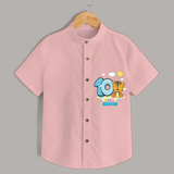 Celebrate The Tenth Month Birthday Customised Shirt - PEACH - 0 - 6 Months Old (Chest 21")