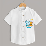 Celebrate The Tenth Month Birthday Customised Shirt - WHITE - 0 - 6 Months Old (Chest 21")
