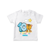 Celebrate The Tenth Month Birthday Customised T-Shirt - WHITE - 0 - 5 Months Old (Chest 17")