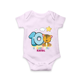 Make Your BabyÕs 10th Month Extra Special With Our Customized Baby Romper - LILAC - 0 - 3 Months Old (Chest 16")