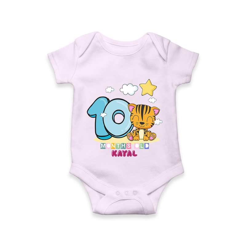 Make Your BabyÕs 10th Month Extra Special With Our Customized Baby Romper - LILAC - 0 - 3 Months Old (Chest 16")