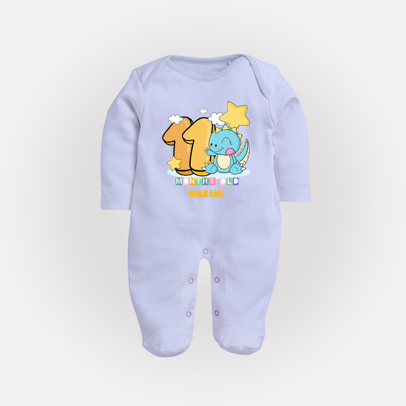 Make Your BabyÕs 11th Month Extra Special With Our Customized Baby Sleep Suit - BABY BLUE - New Born (Chest 7.5")