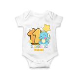 Celebrate TheEleventh Month Birthday Customised Romper - WHITE - 0 - 3 Months Old (Chest 16")