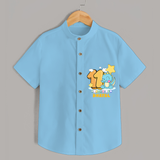 Celebrate The Eleventh Month Birthday Customised Shirt - SKY BLUE - 0 - 6 Months Old (Chest 21")