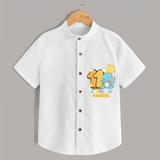 Celebrate The Eleventh Month Birthday Customised Shirt - WHITE - 0 - 6 Months Old (Chest 21")