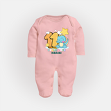 Make Your BabyÕs 11th Month Extra Special With Our Customized Baby Sleep Suit - BABY PINK - New Born (Chest 7.5")