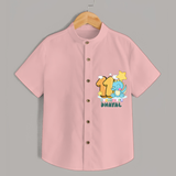 Celebrate The Eleventh Month Birthday Customised Shirt - PEACH - 0 - 6 Months Old (Chest 21")