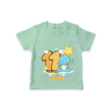 Celebrate The Eleventh Month Birthday Customised T-Shirt - MINT GREEN - 0 - 5 Months Old (Chest 17")