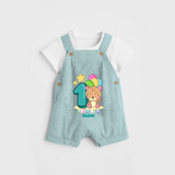 Celebrate The Twelfth Month Birthday Customised Dungaree set - ARCTIC BLUE - 0 - 5 Months Old (Chest 17")