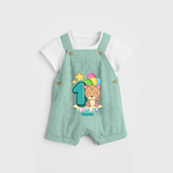 Celebrate The Twelfth Month Birthday Customised Dungaree set - LIGHT GREEN - 0 - 5 Months Old (Chest 17")