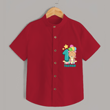 Celebrate The First Year Birthday Customised Shirt - RED - 0 - 6 Months Old (Chest 21")