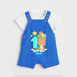 Make Your BabyÕs 1st Year Birthday Extra Special With Our Customized Baby Dungaree Set - COBALT BLUE - 0 - 5 Months Old (Chest 18")