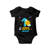 Mark Your BabyÕs 1-Month Celebration With Our Customized Baby Romper, Made For Joyful Celebrations - BLACK - 0 - 3 Months Old (Chest 16")