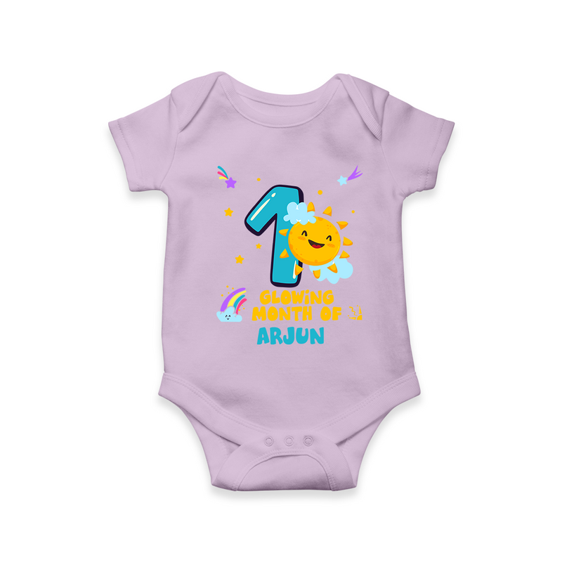 Celebrate The 1st Month Birthday Custom Romper, Personalized with your Little one's name