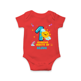 Celebrate The 1st Month Birthday Custom Romper, Personalized with your Little one's name