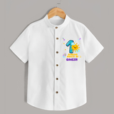 1st Month Baby Outfit | Personalized Shirt for Newborn | Milestone Gift Idea - WHITE - 0 - 6 Months Old (Chest 23")