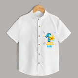 Celebrate The 1st Month Birthday Custom Shirt, Personalized with your Little one's name - WHITE - 0 - 6 Months Old (Chest 21")