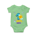 Mark Your BabyÕs 1-Month Celebration With Our Customized Baby Romper, Made For Joyful Celebrations - GREEN - 0 - 3 Months Old (Chest 16")