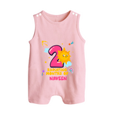 Mark Your BabyÕs 2-Month Celebration With Our Customized Baby Romper Suit, Made For Joyful Celebrations - BABY PINK - 0 - 5 Months Old (Chest 18")