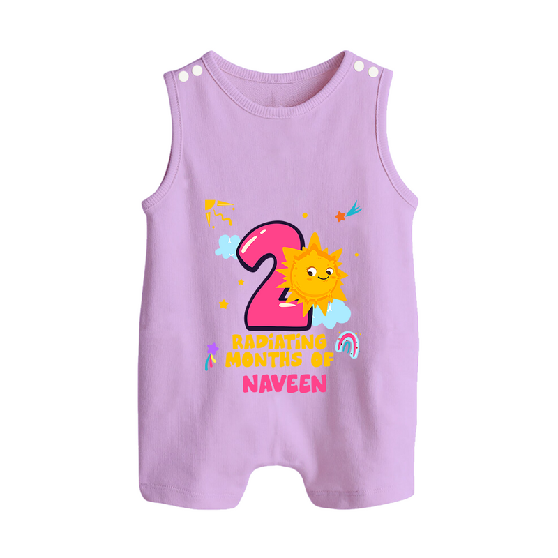 Mark Your BabyÕs 2-Month Celebration With Our Customized Baby Romper Suit, Made For Joyful Celebrations - LILAC - 0 - 5 Months Old (Chest 18")