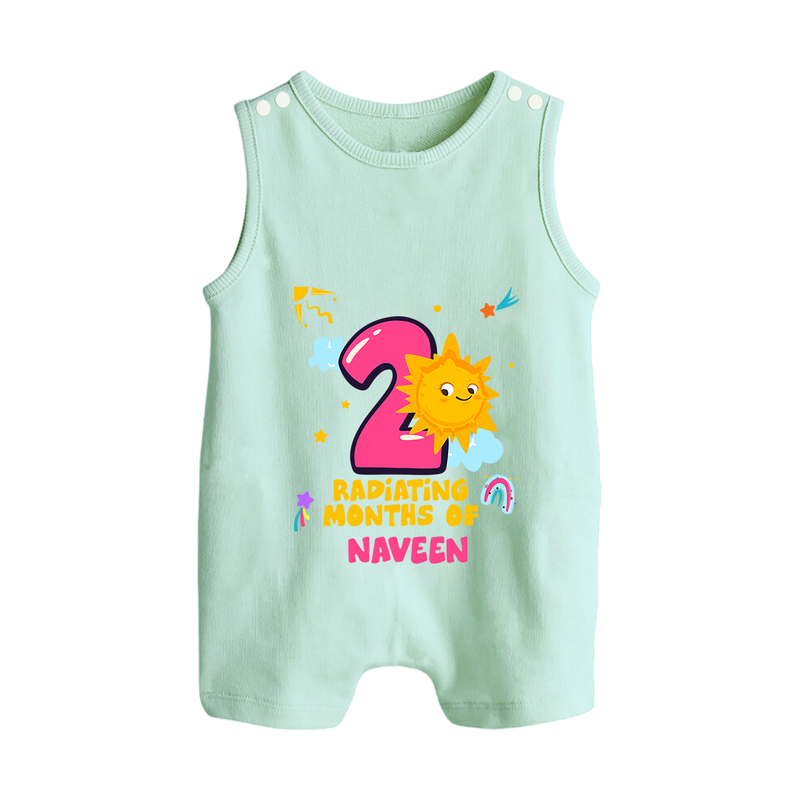 Mark Your BabyÕs 2-Month Celebration With Our Customized Baby Romper Suit, Made For Joyful Celebrations - MINT GREEN - 0 - 5 Months Old (Chest 18")