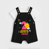 Mark Your BabyÕs 2-Month Celebration With Our Customized Baby Dungaree Set, Made For Joyful Celebrations - BLACK - 0 - 5 Months Old (Chest 18")