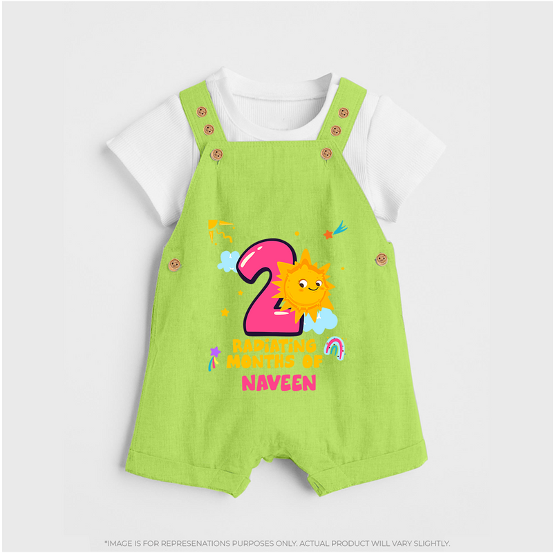 Mark Your BabyÕs 2-Month Celebration With Our Customized Baby Dungaree Set, Made For Joyful Celebrations - GREEN - 0 - 5 Months Old (Chest 18")