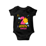 Mark Your BabyÕs 2-Month Celebration With Our Customized Baby Romper, Made For Joyful Celebrations - BLACK - 0 - 3 Months Old (Chest 16")