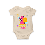 Mark Your BabyÕs 2-Month Celebration With Our Customized Baby Romper, Made For Joyful Celebrations - IVORY - 0 - 3 Months Old (Chest 16")