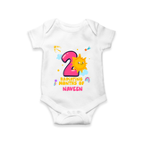 Mark Your BabyÕs 2-Month Celebration With Our Customized Baby Romper, Made For Joyful Celebrations - WHITE - 0 - 3 Months Old (Chest 16")