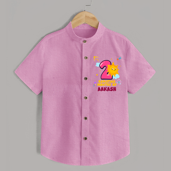 2nd Month Baby Outfit | Personalized Shirt for Newborn | Milestone Gift Idea - BABY PINK - 0 - 6 Months Old (Chest 23")