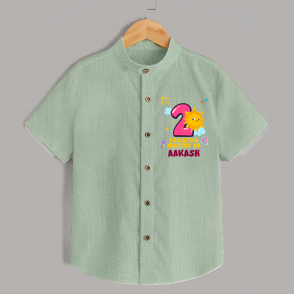 2nd Month Baby Outfit | Personalized Shirt for Newborn | Milestone Gift Idea - MINT GREEN - 0 - 6 Months Old (Chest 23")