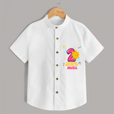 Celebrate The 2nd Month Birthday Custom Shirt, Personalized with your Little one's name - WHITE - 0 - 6 Months Old (Chest 21")