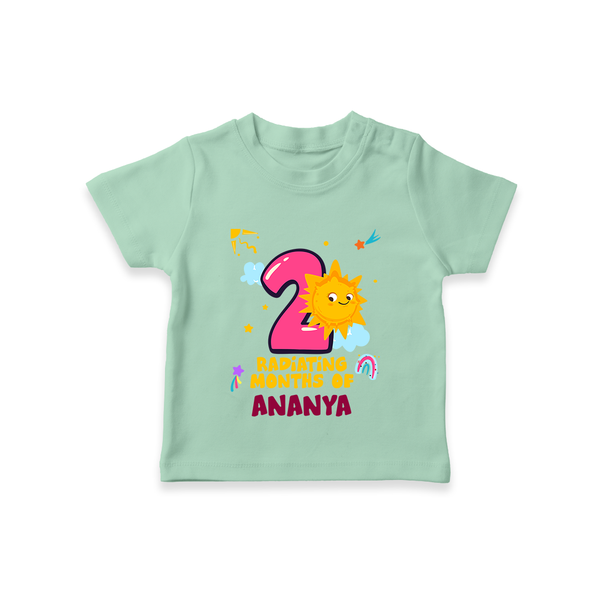 2nd Month Baby Outfit | Personalized T-Shirt for Newborn | Milestone Gift Idea - MINT GREEN - 0-5 Months Old (Chest 17")