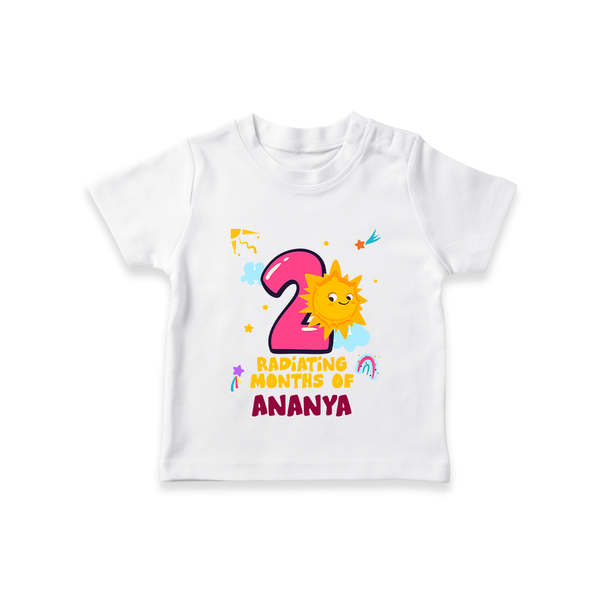 2nd Month Baby Outfit | Personalized T-Shirt for Newborn | Milestone Gift Idea - WHITE - 0-5 Months Old (Chest 17")