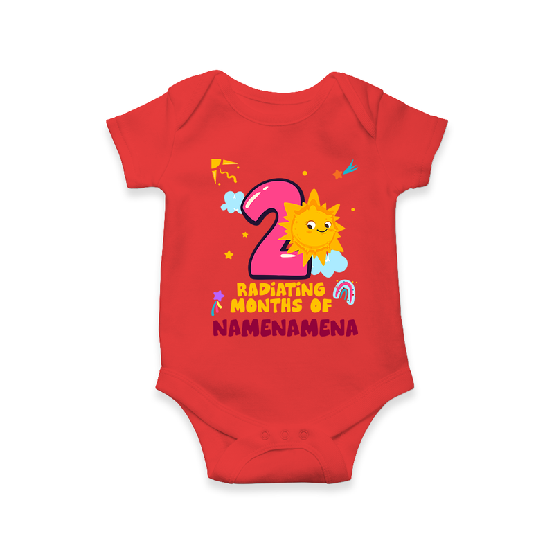 Celebrate The 2nd Month Birthday Custom Romper, Personalized with your Little one's name