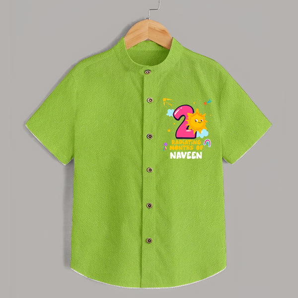 2nd Month Baby Outfit | Personalized Shirt for Newborn | Milestone Gift Idea - LIME GREEN - 0 - 6 Months Old (Chest 23")