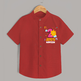 2nd Month Baby Outfit | Personalized Shirt for Newborn | Milestone Gift Idea - RED - 0 - 6 Months Old (Chest 23")