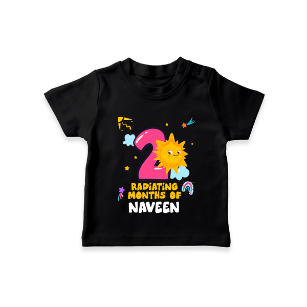 2nd Month Baby Outfit | Personalized T-Shirt for Newborn | Milestone Gift Idea - BLACK - 0-5 Months Old (Chest 17")